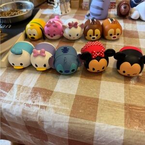 Disney Tsum Tsum Stackable Toy Set - Red, Blue, Pink, Black